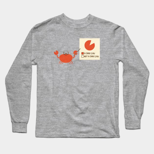 Crab Claw Long Sleeve T-Shirt by HandsOffMyDinosaur